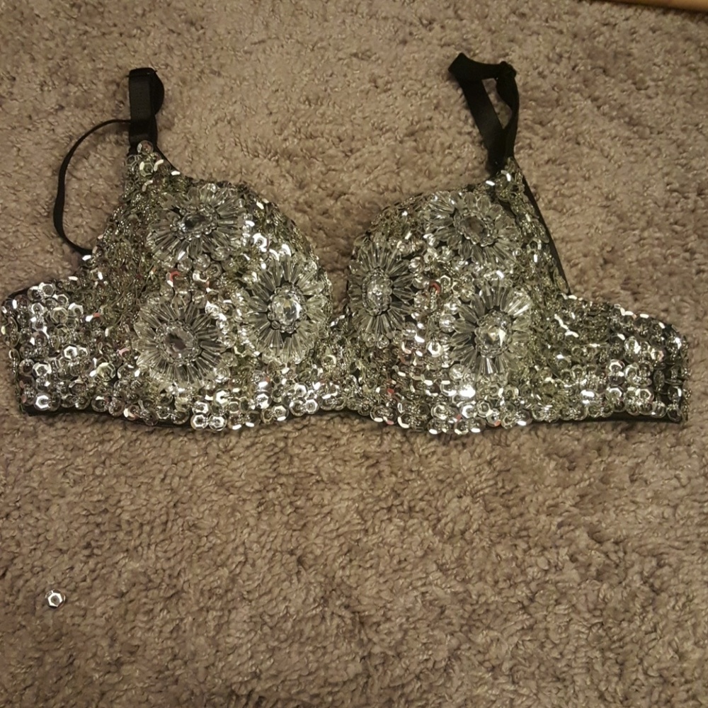 Sequin jewel bra